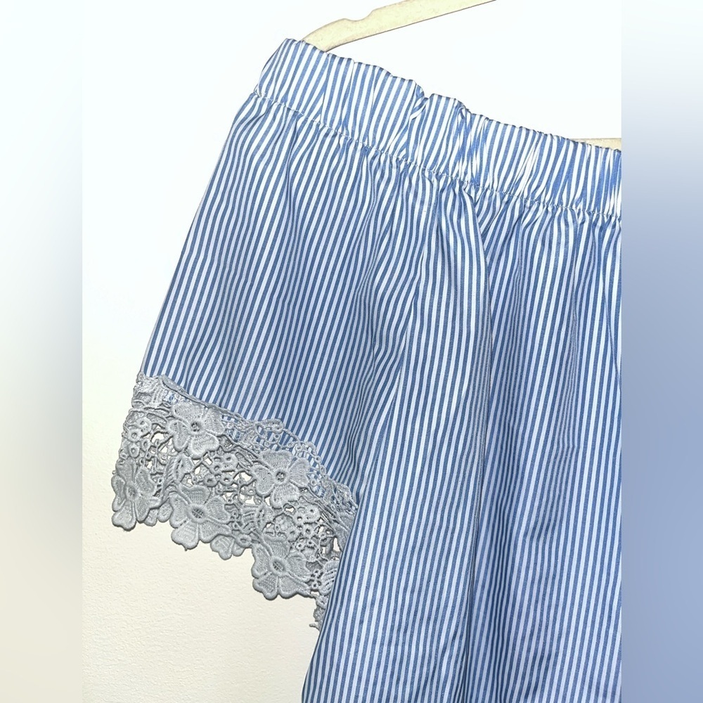 Kontrol Contemporary Striped Off the Shoulder Top - Picture 6 of 8